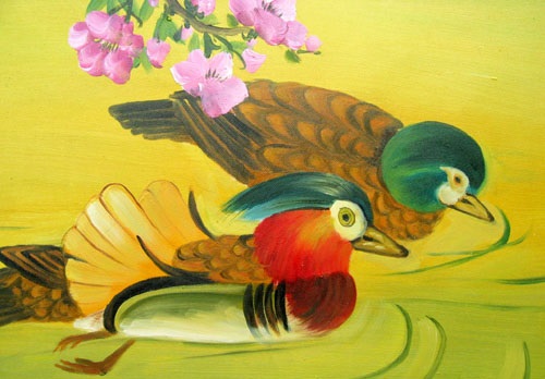 Mandarin Ducks for love, fidelity, and happy marriage - Feng Shui Paintings